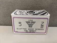 5 X 7/8" Flat head Slotted Wood Screws 100 Each