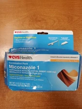CVS Health Miconazole 1 Combination Pack Max Strength Exp. 1/26 DAMG BOX E8H
