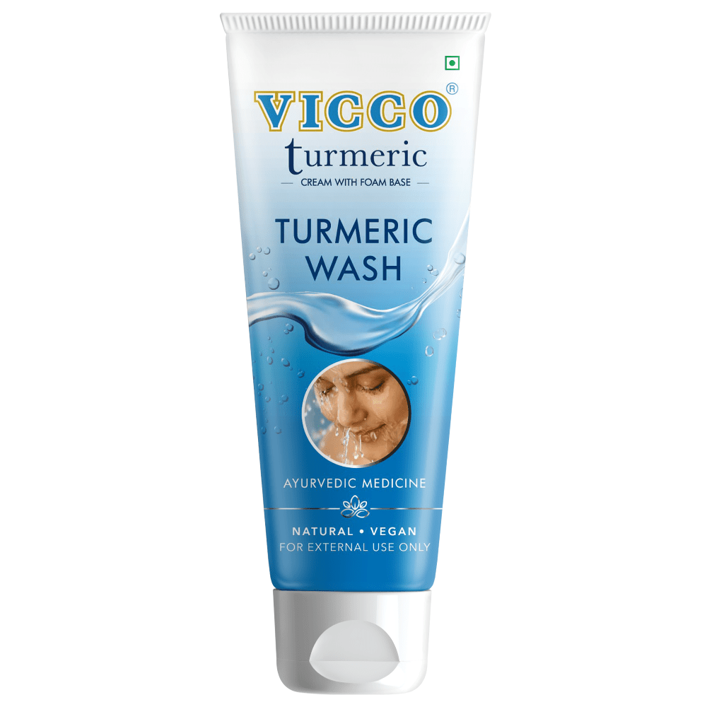 Vicco Turmeric Face Wash, Turmeric Extract, Removes Pimples