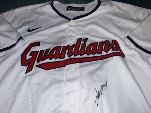 Kyle Manzardo Signed Cleveland Guardians Jersey Star Slugger JSA Auth