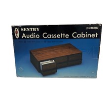 Vintage Sentry Audio Cassette Cabinet - 33 Tape Case Three Drawer Storage - NIB