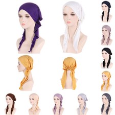 Women Lady Cancer Head Wrap Scarf Chemo Hat Turban Cap Pre-Tied Headwear Bandana