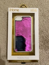 NEW iHome 54th & Madison Protective Phone Case - Flip Sequins—- iPhone 8