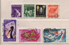 Nigeria 1966 siehe Bild gebraucht 7 Marken, gestempelt; used 