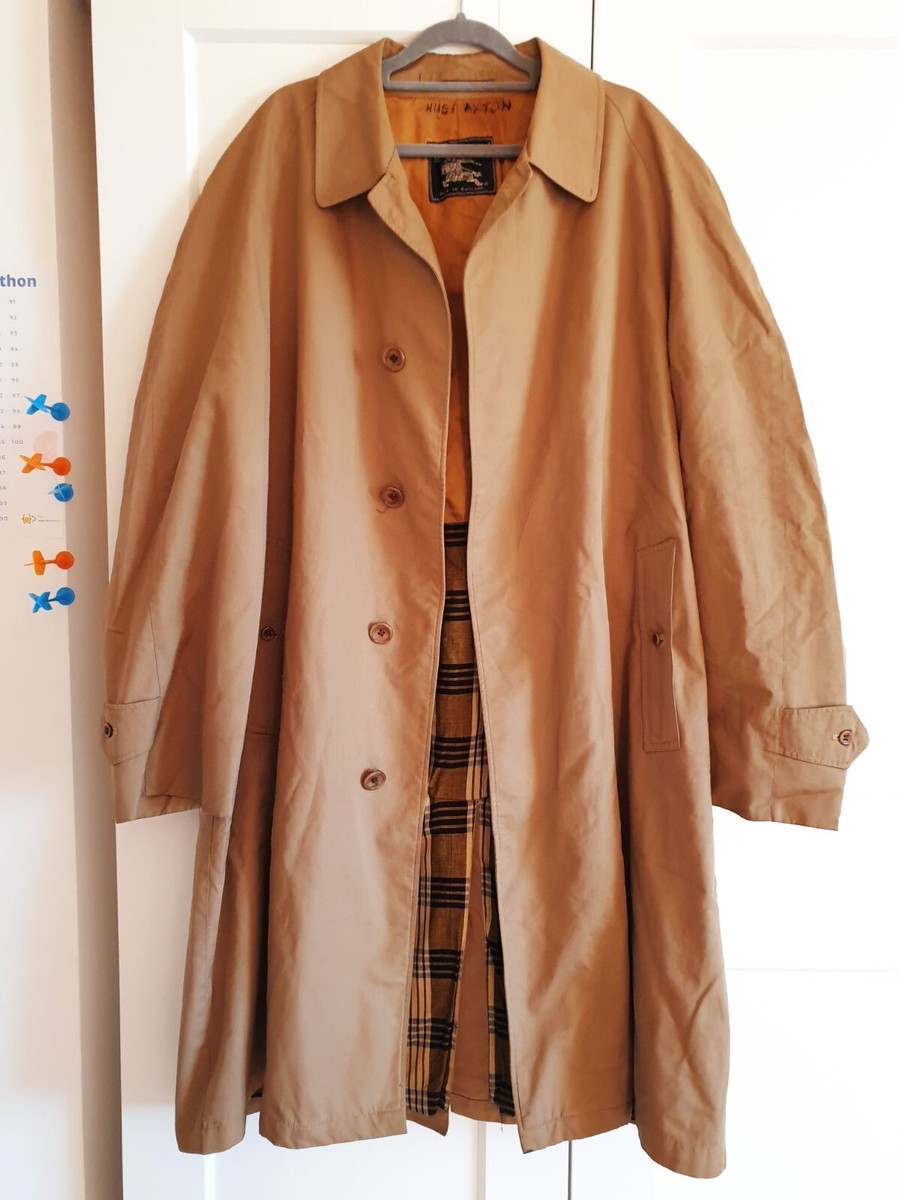 VIP【送料無料・関税込み】Burberry Beige Cotton Trench Coat Burberry Gabardine Beige Trench Coat Birds Metal Button Size