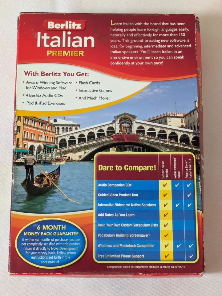 Berlitz Italian Premier PC/Mac Software, Audio CDs, Beginner to Advanced - Image 2 of 2