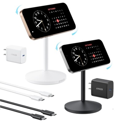 Anker MagGo iPhone 16 Wireless Charger Stand MagSafe 15W Magnetic Charging Kit