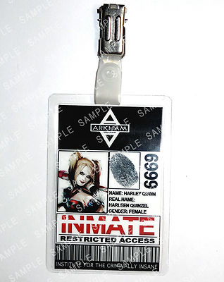 Batman Arkham Asylum Harley Quinn Ausweis Abzeichen Cosplay Requisite Gotham Halloween