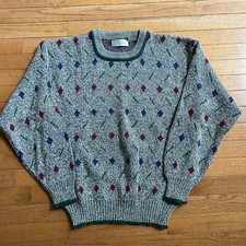 VINTAGE Pullover Patterned M Sweater USA Unisex