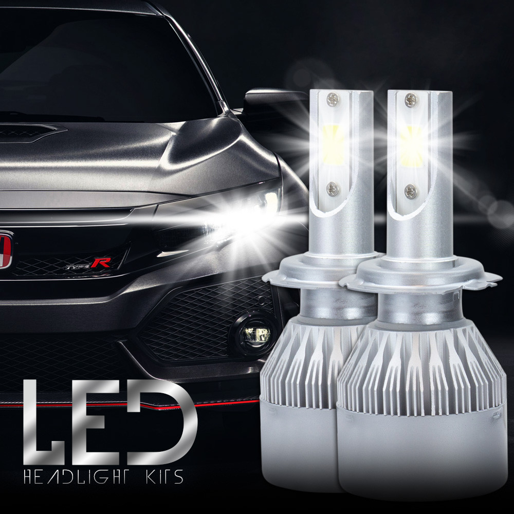 Kit Phares LED XENTEC H7 1020W - Blanc 6000K - 235000 Lumens - Remplacement Direct Halogène - Pour Voiture/moto