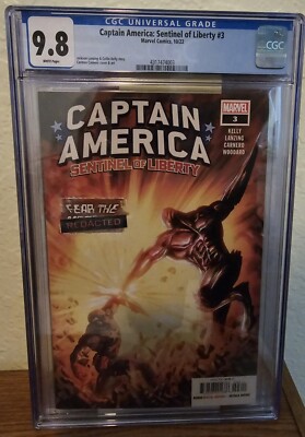 Captain America Sentinel of Liberty #3 CGC 9.8 - Carmen Canero Cover 10/22
