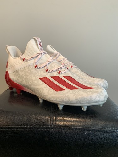 Adidas Adizero Reign Young King Football Cleats FU6708 Floral RED Mens Size 12 - Picture 2 of 10