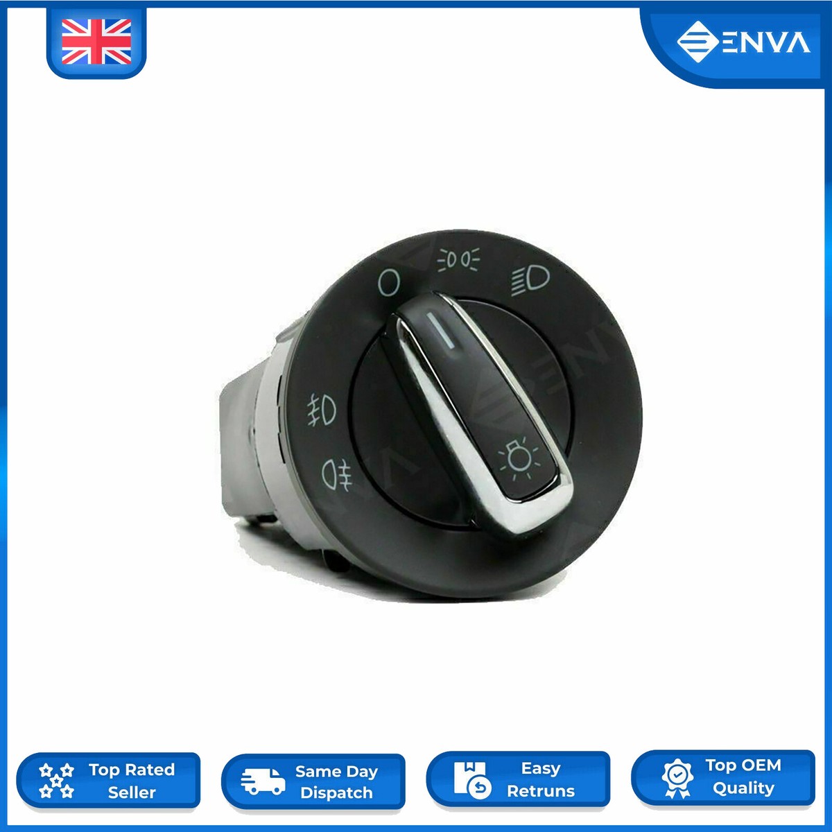 Headlight & Fog Light Switch For VW Transporter T5 T6 - 17-Pin, 2003-2016 Replacement 10 thumbnail image