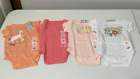 New Garanimals Baby Girl Clothes Short Sleeve Bodysuits Lot of 4 Age 3-6 Months