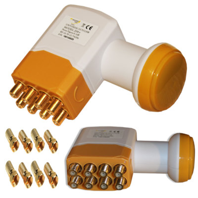 GM 8-fach Sat-LNB 0,1 dB Full HDTV Digital mit acht Ausgänge Okto UHD 4K Kopf HD