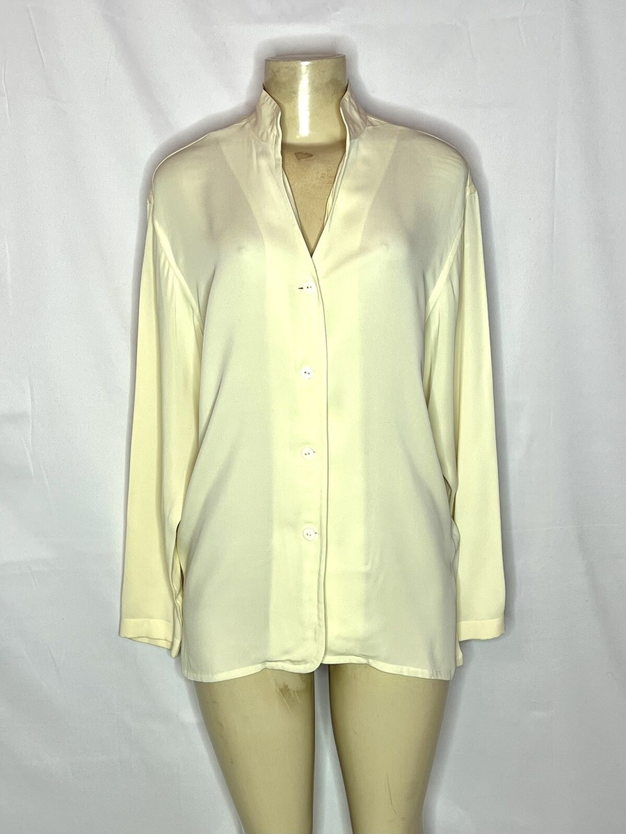 FINITY NATURALS トップス VINTAGE FINITY NATURALS BUTTON DOWN LONG SLEEVE SILK TUNIC