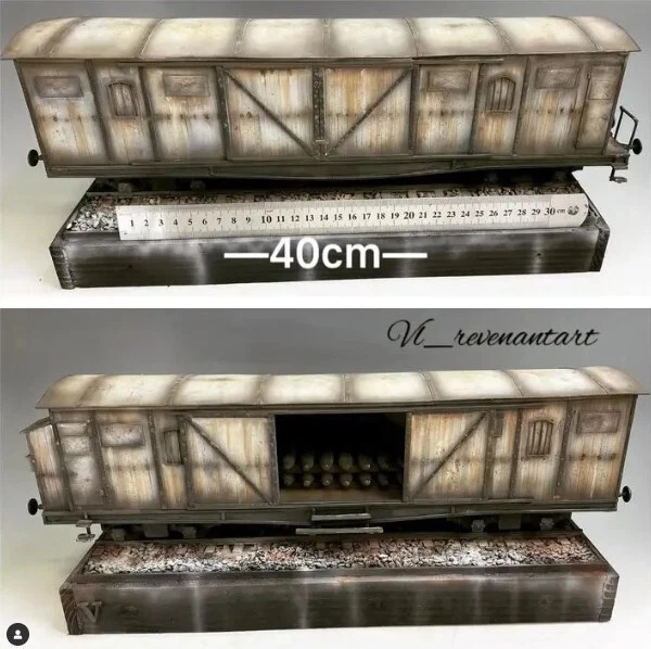 Vagone Porta Munizioni per Cannone Ferroviario 381/40 35089 WIP3D Resin KIT - Immagine 2 di 2