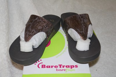 Bare Traps Bareflips, Galina, Bronze snake print, Wmns sz10m, Retail $109.00