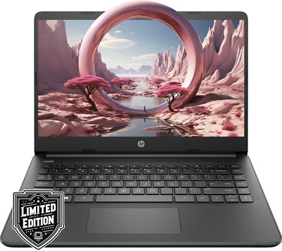 HP 14'' HD Laptop Limited Edition Intel Quad Core Microsoft 365 32GB 640GB Win 11