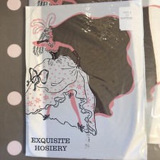 Vintage Stocking Hosiery 4 Seamless EXQUISITE Color Coffee Taupe Size 9 1/2-I0