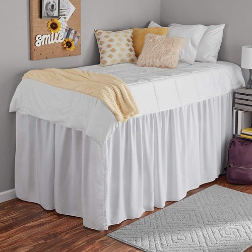 850 TC 100 Egyptian Cotton Split Corner Dorm Room Ruffle Bed Skirt