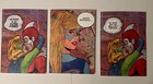 Set Of 3 Pop Art Greeting Cards Happy Birthday Romantic Valentine’s Day Blanks
