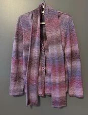Christopher and Banks Purple Lavender Softest Sweater. Large. Scarf attached.