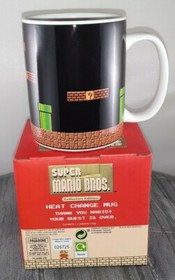 NEW Super Mario Bros. Collectible Mug Heat change color Cup Gamer Gift NES Style