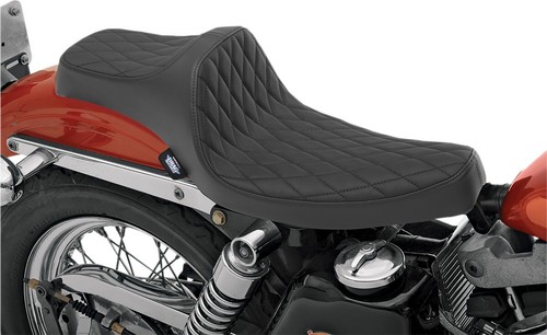 Predator Diamond Vinyl 2-Up Seat Drag Specialties 0804-0758 For 57-78 Harley XL - Picture 2 of 4