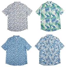 Southern Tide Short Sleeve Linen Blend Men's Button Down Shirt Medium NWOT