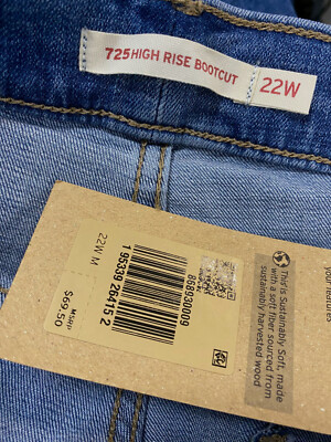 Levi's Jeans Women's Blue High-Rise Bootcut Jeans Pants Plus Size