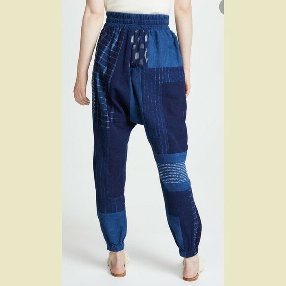 Elizabeth and James Indigo Patchwork Pants Size S… - image 3