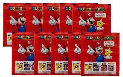 Panini Super Mario Playtime  Sammelsticker 10 Booster mit 50 Sammelbildern