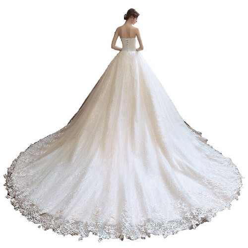 Princess Wedding Dresses with Florals Lace Appliques A Line Tulle Bridal  Gowns | eBay