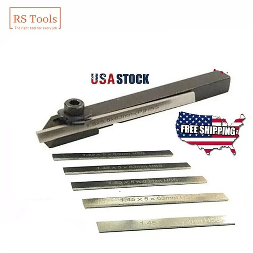 New Mini Parting Tool Cut Off Holder 8mm With 6 Pcs HSS Blades For Mini Lathe - Picture 22 of 22