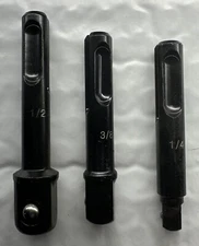 Goliath 3pc SDS Plus 1/4", 3/8", & 1/2" Impact Socket Adapter Set 