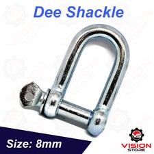 Image of 8mm Dee Shackle D Shackle Galvanised Steel Zinc Plated Resistant To Corrosion