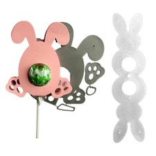 EasterRabbit Lollipop Metal Dies DIY Carbon Steel Embossing Template