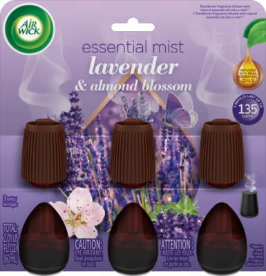 3-Ct Lavender and Almond Blossom Essential Oils Diffuser Air Freshener