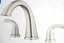 Project Source Brushed Nickel 2-handle Deck-mount Roman High-arc Bathtub Faucet