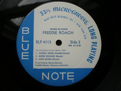 Freddie Roach lp Down To Earth Blue Note BLP-4113 Mono New