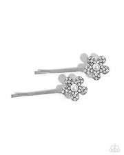 Paparazzi PLAYFULLY PERENNIAL white HAIR CLIP