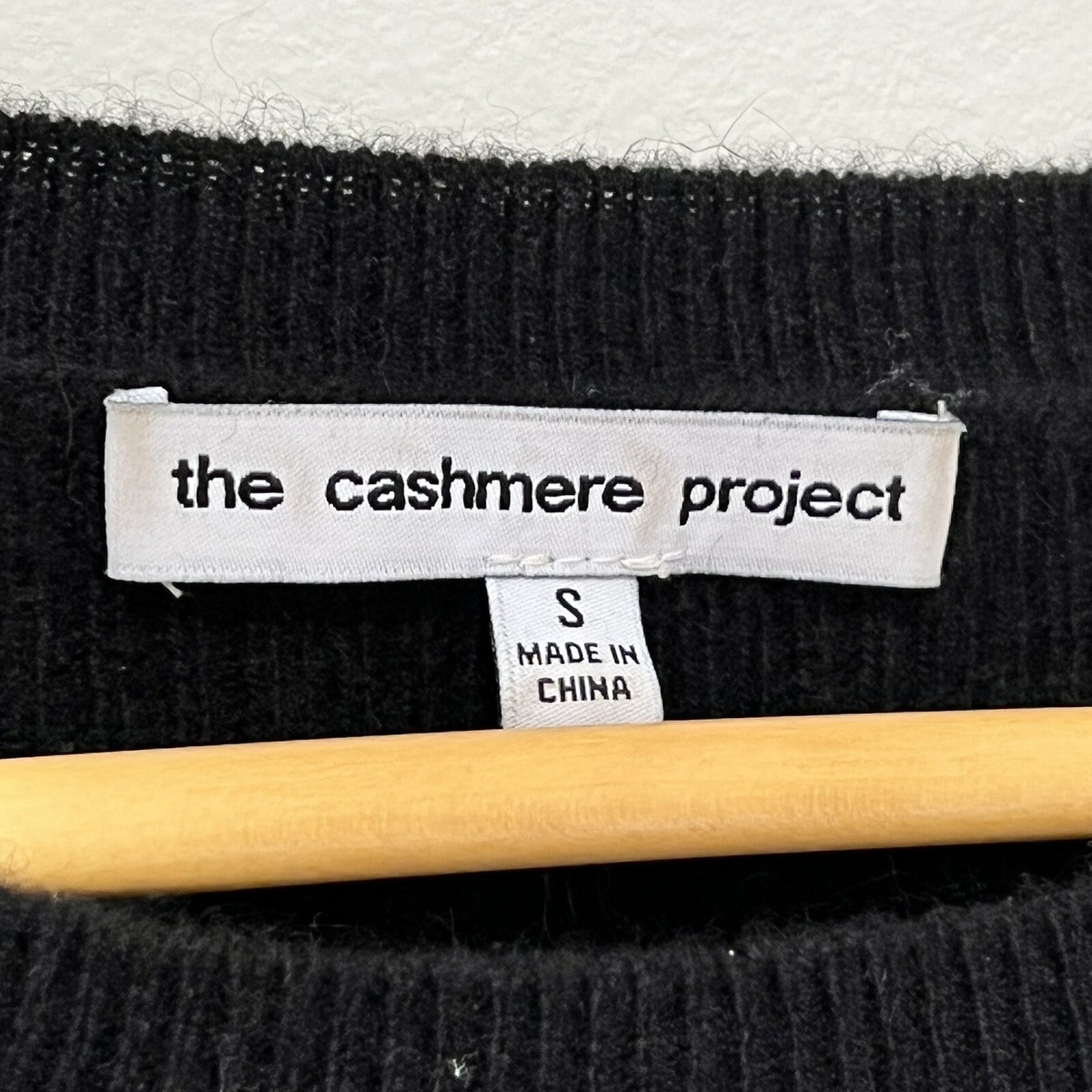 The Cashmere Project Black Knit Cashmere Belle Sleeve Sweater S ($260) |  eBay