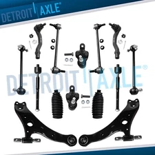 14PC Front Lower Control Arms Sus Kit for 2001 2002 2003 Toyota Highlander FWD
