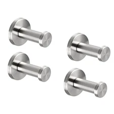 4x Bathroom Wall Door Stainless Steel Clothes Holder Hook Hanger Coat Robe Hooks