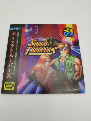 ES-NEOGEO AES Shock Troopers Manual + Sticker Japan Version New