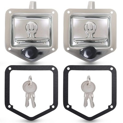 Tutor Auto 2-Pack T-Handle Latches, Truck Bed Tool Box Latch with Highly Poli...