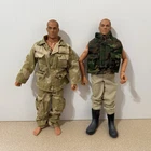 Vintage 1996 Hasbro G.I. Joe Action Figures 12” Lot Of 2 Green Blue Eyes Camo