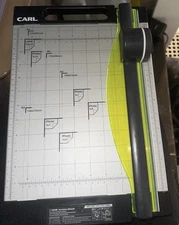 Carl Brands Professional Rotary Trimmer 12"-Black & Silver Green RT 200N