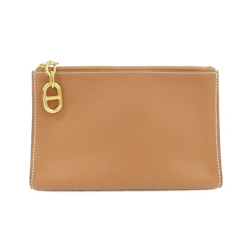 Authentic Hermes Zip Ango Chaine d'Ancre PM 084321CC Pouch #246-000-453-4747